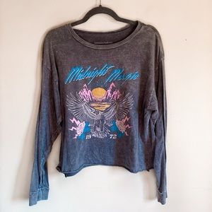 SOLD Target Midnight Magic Soft Grey Graphic Long Sleeve